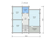 Двухэтажный дом из бруса 10х10 Златослав